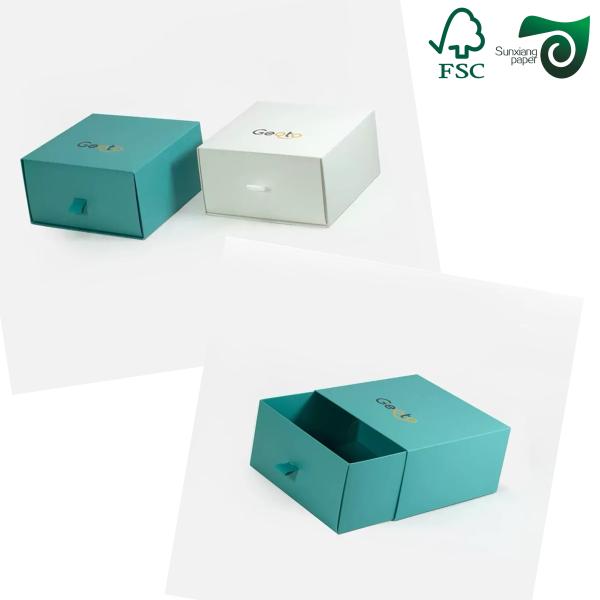 1 mm 2 mm Green Board Laminated Carton de couleur Swatch Cartons Pour emballage cosmétique FSC