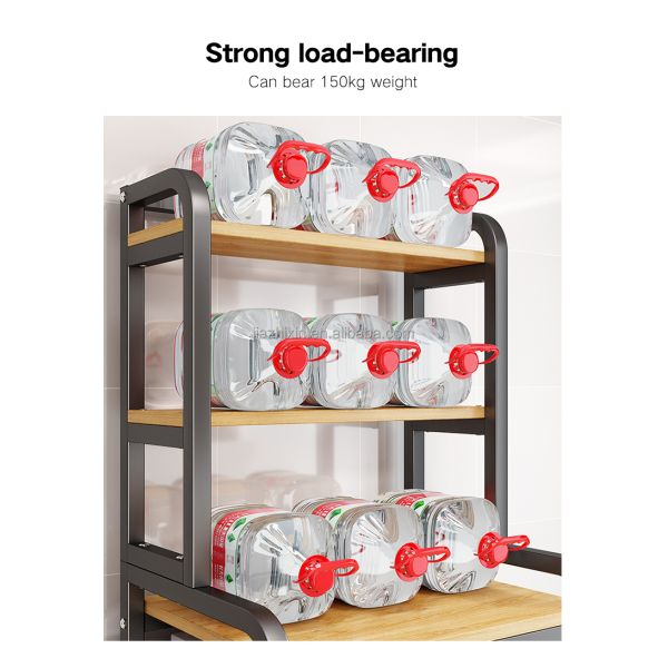 3 Tier Baby Bathroom Storage Accessories Countertop Metal Wooden Shelf Toy Organizer Washing Machine Rack Toilet Storage Shelf