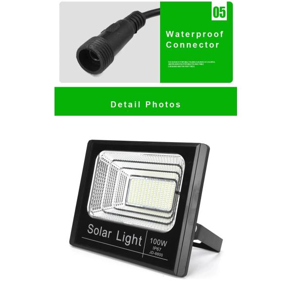 300 Watt High Powered Solar Flood Lights , Black 100 Watt Solar Flood Lights