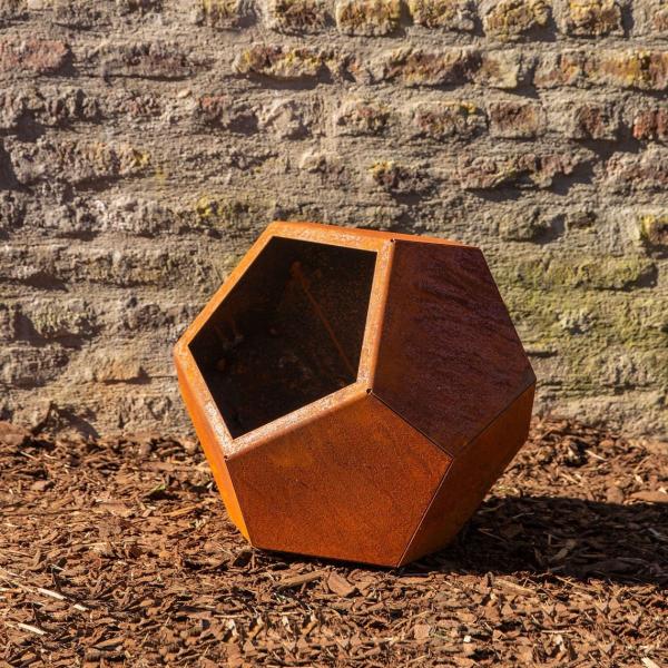 Laser Cut Corten Steel Planter Garden Outdoor Flower Pot