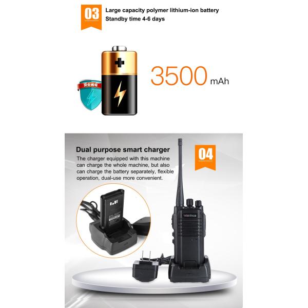 Portable Two Way Radio Handheld Uhf Walkie Talkie for Hotel and Restaurant Staff