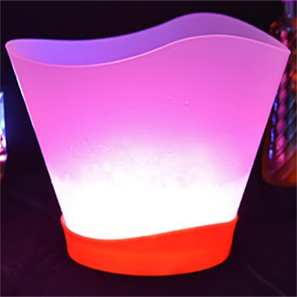 Custom Logo Ice Bucket 12L Lighting Party Clear Beer Champagne LED Wine Bottle Cooler