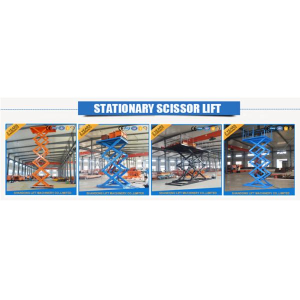 CE 5.5kw Power Electric Stationary Hydraulic Scissor Lift For Warehouse Cargo Loading