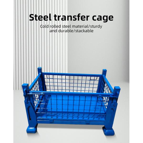 1000L/H Wire Mesh Steel Storage Cage Galvanized Stackable Pallet Cages