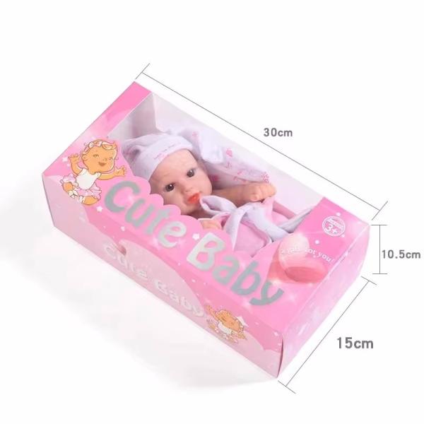 Custom logo Folding Pink Cardboard Box Children Kids Doll Toy Packaging Gift Box