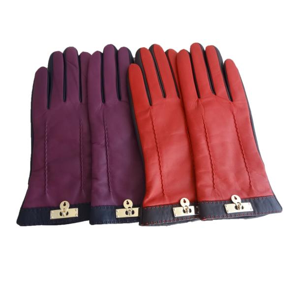 2017 wholesale high quality hot sale fashion ladies leather gloves