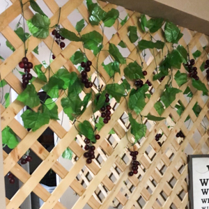 Artificial Greenery Chain Grapes Vines Leaves Foliage Simulation Fruits for Home Room Garden Wedding Garland Outside