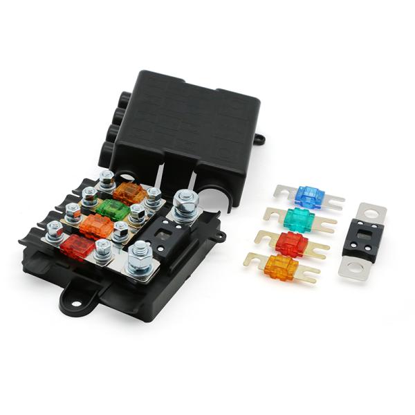 Распределение питания 4 Way MIDI 1 MEGA Fuse Holder Box Block