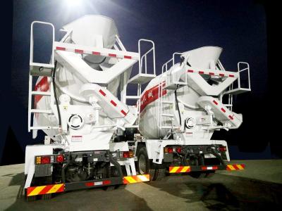 10 Cubic Meter Concrete Mixer Truck , Fast Feed Rate Ready Mix Truck Durable