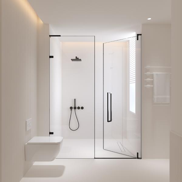 12mm Thickness Frameless Shower Enclosure ISO9001 Frameless Sliding Shower Doors