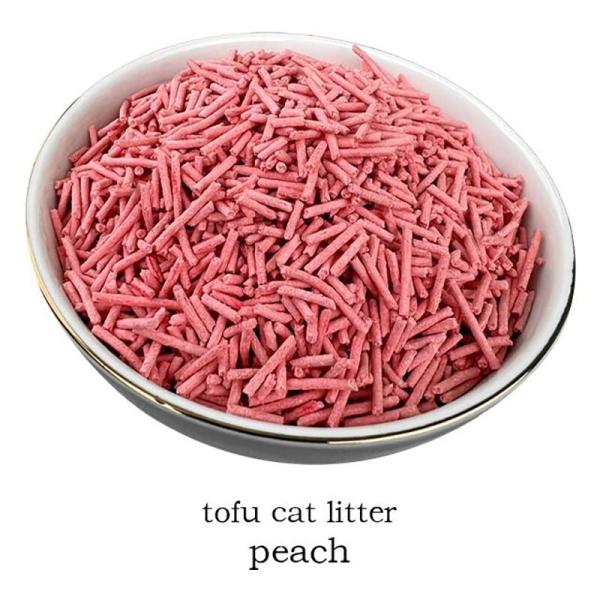 OEM Natural Peach Cat Litter Multiple Scents Deodorizing Tofu Cat Litter