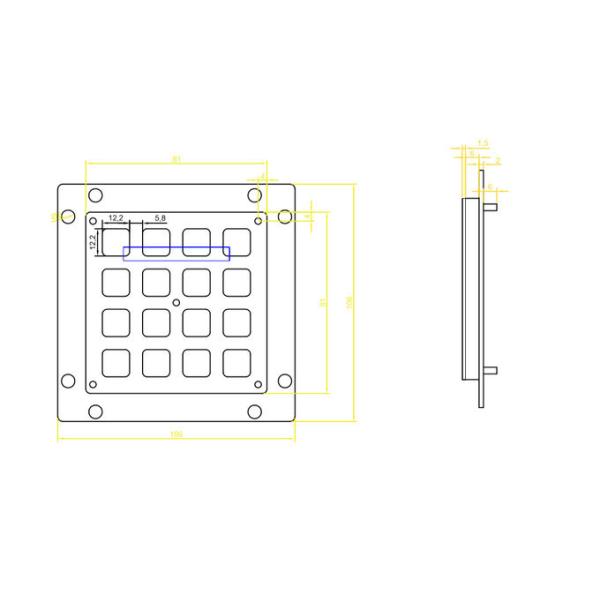 Ранг материала Ip67 нержавеющей стали кнопочной панели хорошего тактильного чувства водоустойчивая