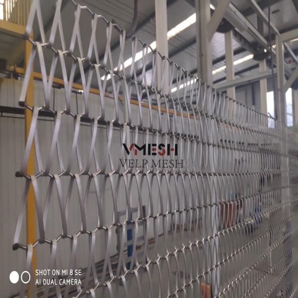 PVDF Stainless Steel Decorative Crimped Woven Mesh for Interior Design
