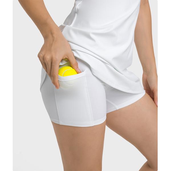 One piece юбки тенниса женщин STC построенное в шортах u карманов формирует разминку Sportwear шеи