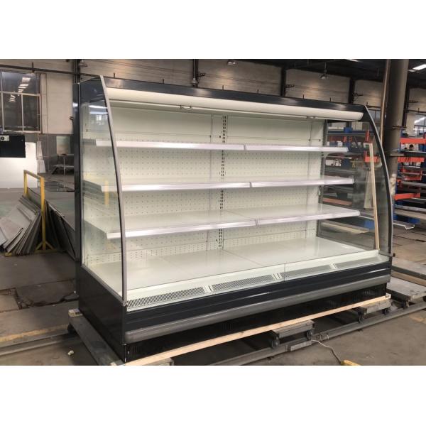 Open Air Display Cooler With Backwall Top Mirror