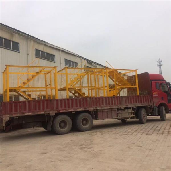 Galvanized Construction Building Steel Ladder Cage / Metal Scaffolding Ladder Cage