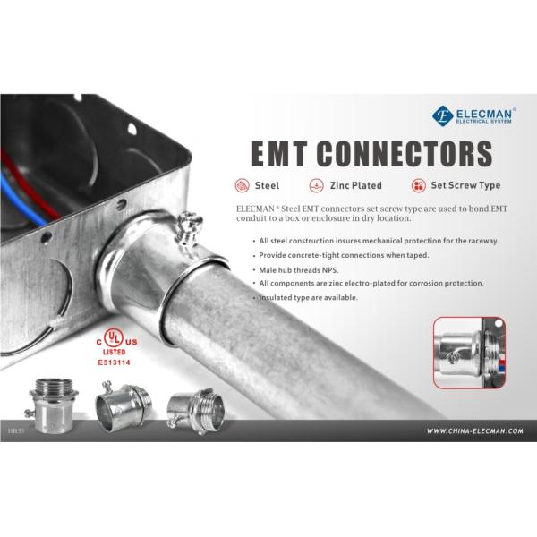 Стальной тип 1 setscrew соединителя EMT внутри.