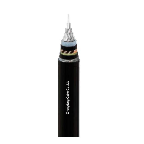 Cable de conducción de aluminio de núcleo único Cable de alimentación de voltaje medio Cable subterráneo para uso eléctrico