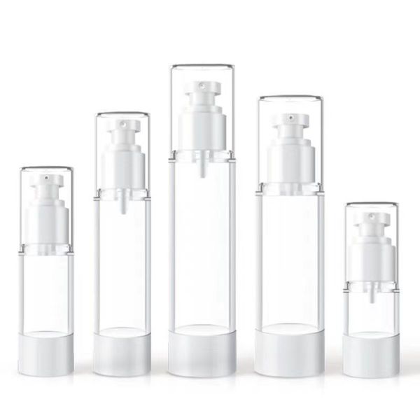 Wholesale Plastic 15ml 30ml 50ml Airless Pump Bottles with Vacuum Fine Mist Sprayer and Lotion Pump