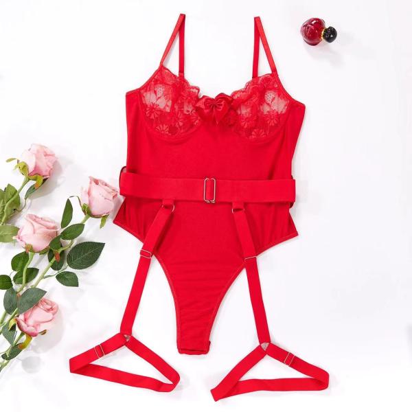 Набор женского белья наборов женского белья дам ночного клуба сексуальной соединиенный перспективой красный