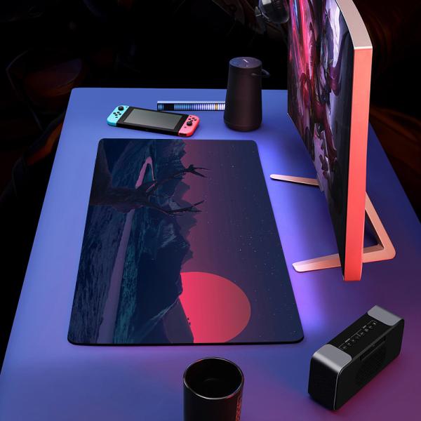 Gaming Style Custom Logo Mouse Pad Printed Desk Mat Extended Anti-Slip Rubber Mousepad