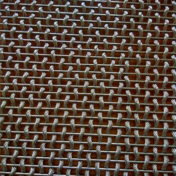 Gold Electroplated Finish Decorative Metal Mesh For Creating A Lavish Retail Space
