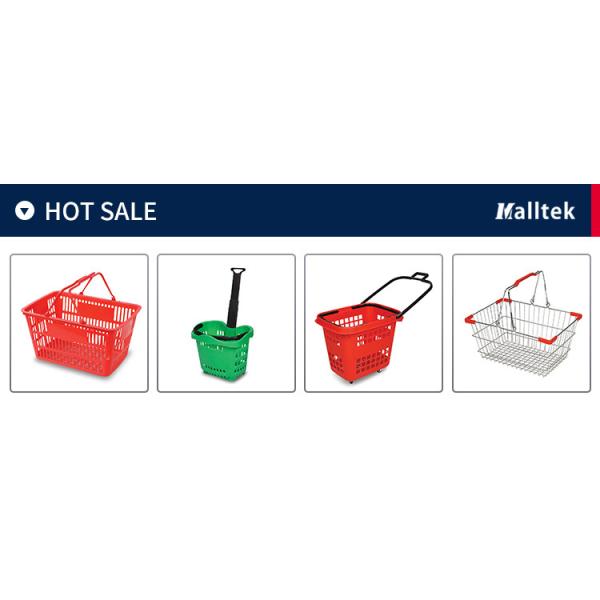 Single Handle Cosmetic Retail Shopping Plastic Basket For Supermarket