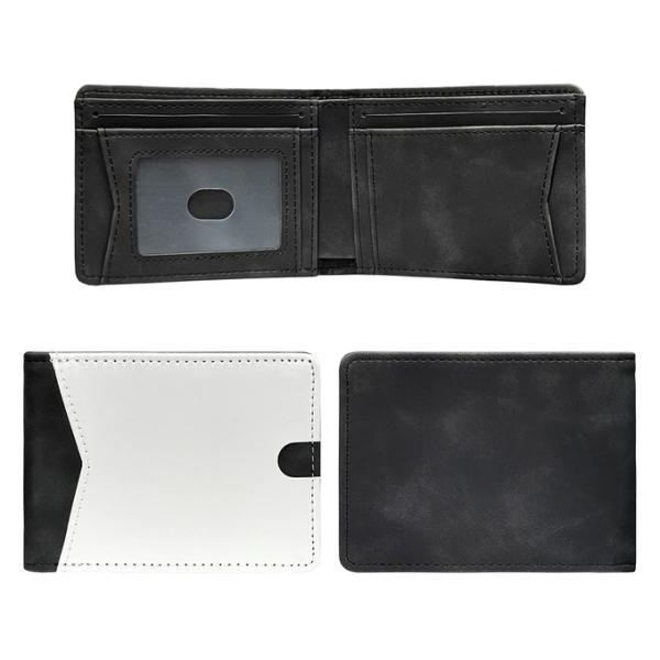 Mens Bifold Wallet Personalized Multiple Card Slots Sublimation Wallet Blanks