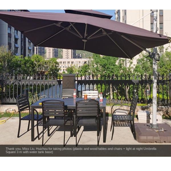 Round Patio Garden Table And Chairs With Aluminium Frame For Restaurant Courtyard