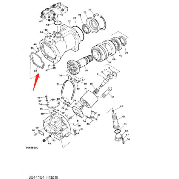 Костюм упаковки 8044104 для Хитачи EX220 EX200K
