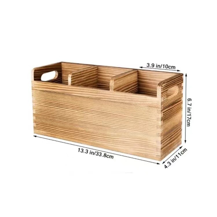Wooden Kitchen Multifunctional Silverware Cooking Utensils Countertop Cutlery Storage Box Fork Spoon Knife Storage Box