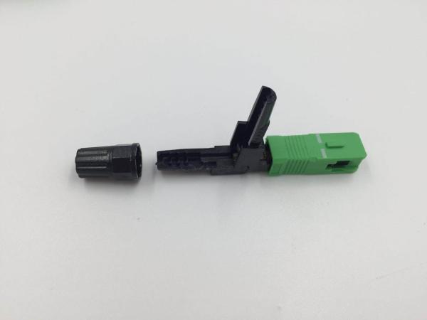 SC APC Passive Electronic Components Ftth Fiber Optic Adaptor Fast Connector 50Mm