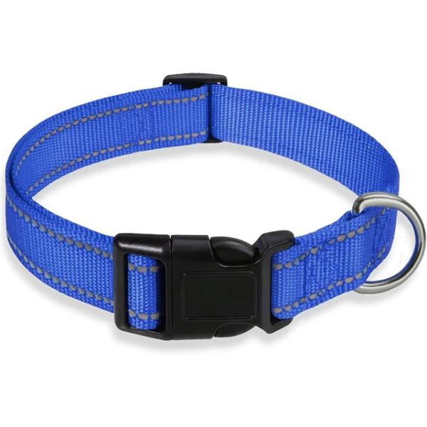 Professional-Grade Reflective Dog Collar - Adjustable Nylon Pet Collar with Safety Features

