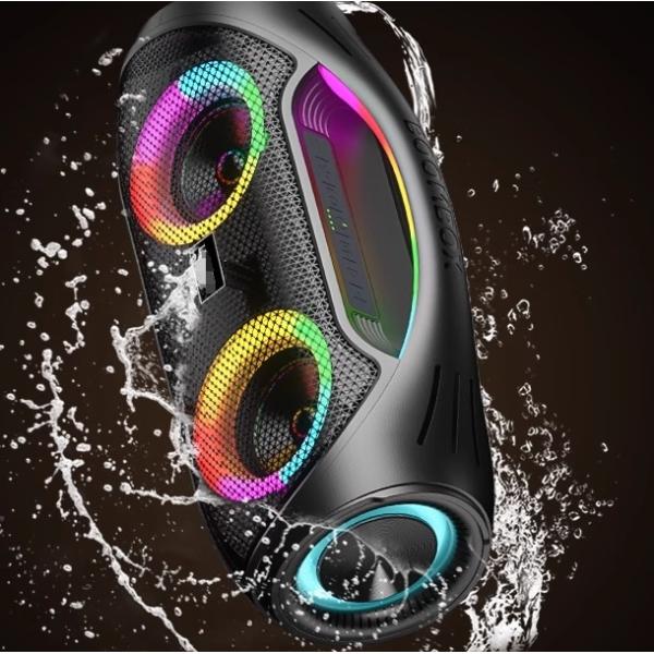 OEM IPX5 Bluetooth 5.1 Speakers 3.5 Audio Speaker With  Dynamic Colorful Lights