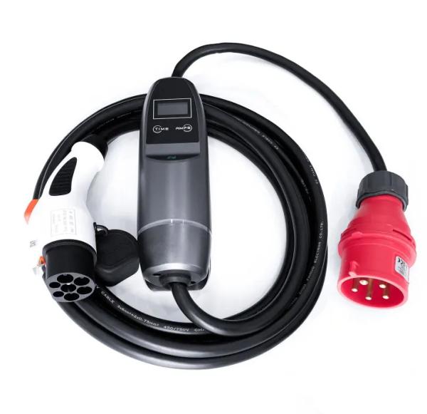Portable Evse 22kw 11kw Ev Charger Iec62196 Type 2 Electric Vehicle Home Car
