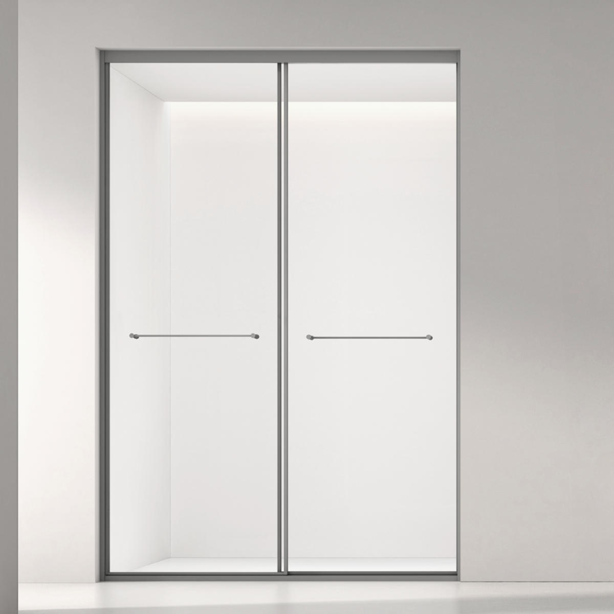 Seamless Sliding Glass Shower Enclosure Cubicle Custom For Bathroom