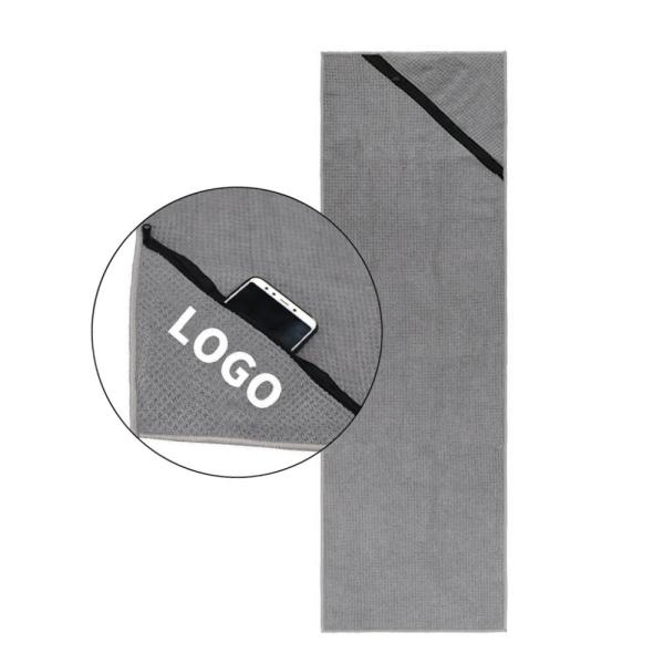 Impression de logo sur mesure serviette en microfibre multicolore avec bande élastique serviettes de gym en microfibre