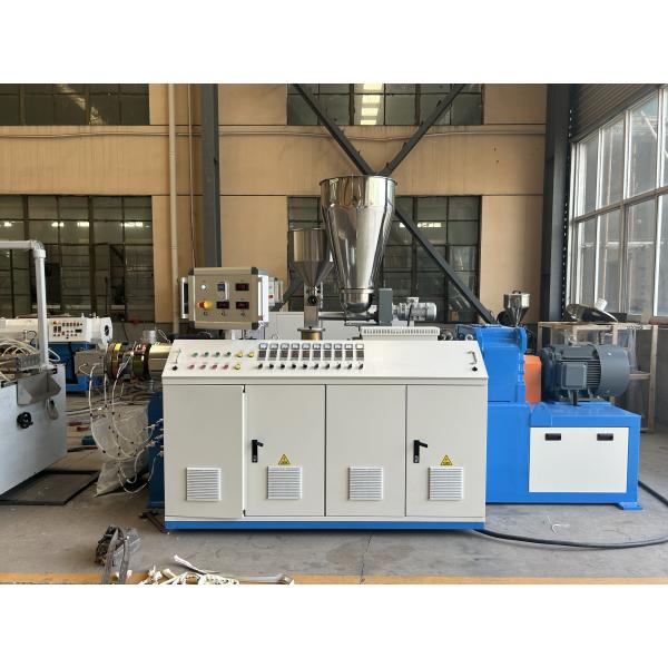 Conical Double Twin Screw Plastic Baseboard Extrusion PVC Skirting Profiles Extruder Production Line Making Machine
