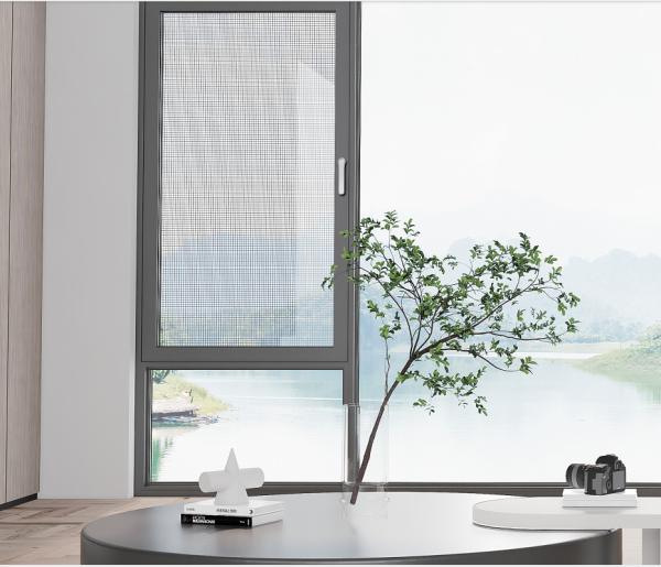Aluminum Durable Casement Window With Tempered Insulated Glass And Laminated Glass