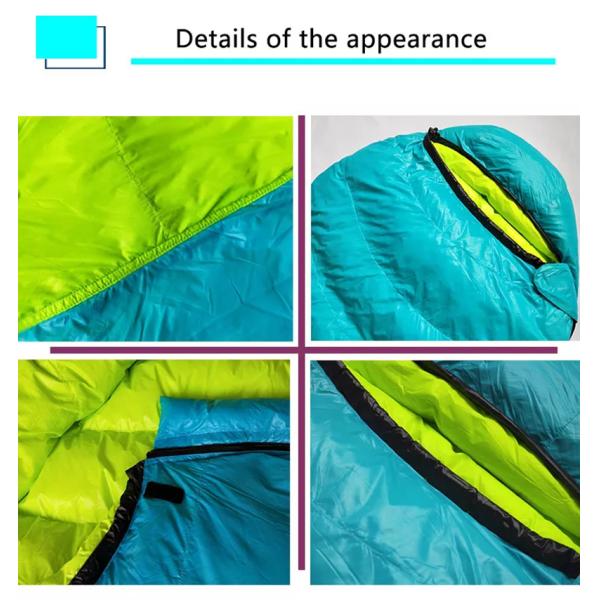 Ultralight гусыня вниз с на открытом воздухе портативной машинки спальных мешков многофункциональной