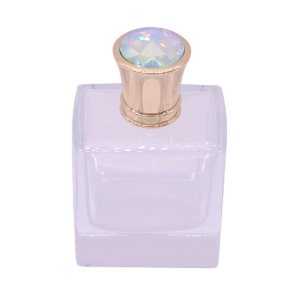Tampas feitas sob encomenda Eco da garrafa de perfume da cor do OEM do ODM - metal amigável com pedra
