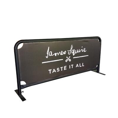Outdoor 200*90cm Coffee Shop Barriers Silk Screen Printing PVC Cloth Restaurant Equipment