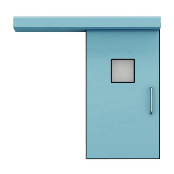 Дверь чистой комнаты серых раздвижных дверей чистой комнаты лаборатории стальная медицинская