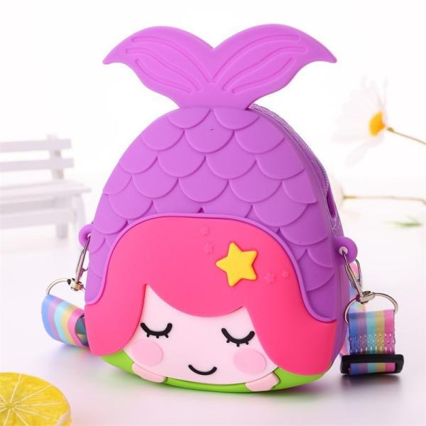 Рыбаки Детская кроссбоди сумка Монетка Сумка Силиконовый плечевая сумка Сумка с широким регулируемым ремнем Макияжная сумка Большая сумка