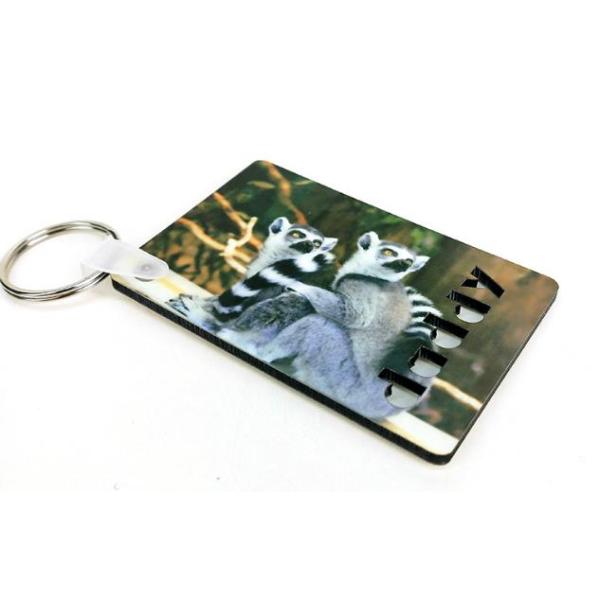 Double Sided Sublimation MOM DAD LOVE Key Rings Blank