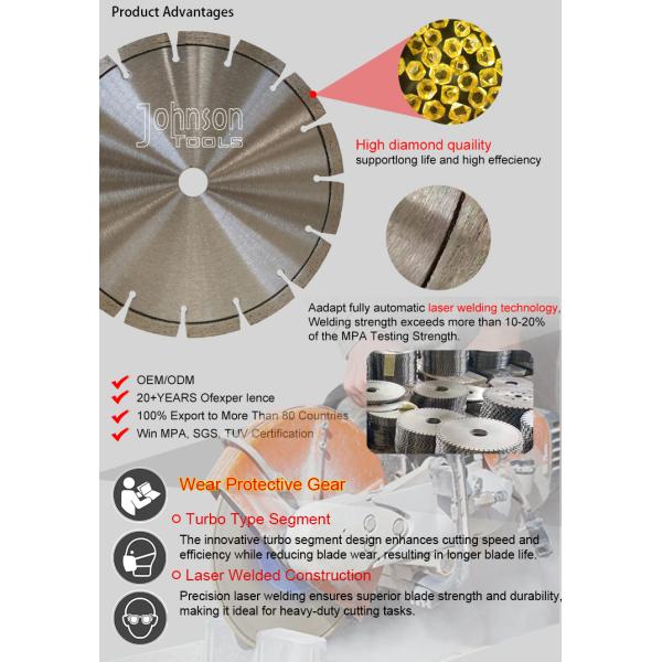 Лазер сварил лезвие кафельного резца диаманта быстрого вырезывания 500mm пилы влажное