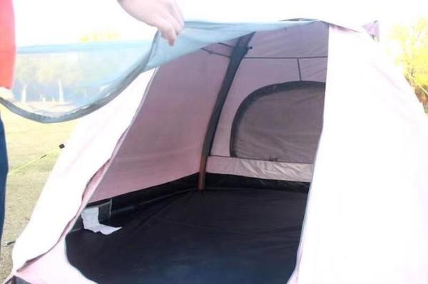 Câmpadeira rosa inflável PU3000mm inflável Câmpadeira 3 pessoas