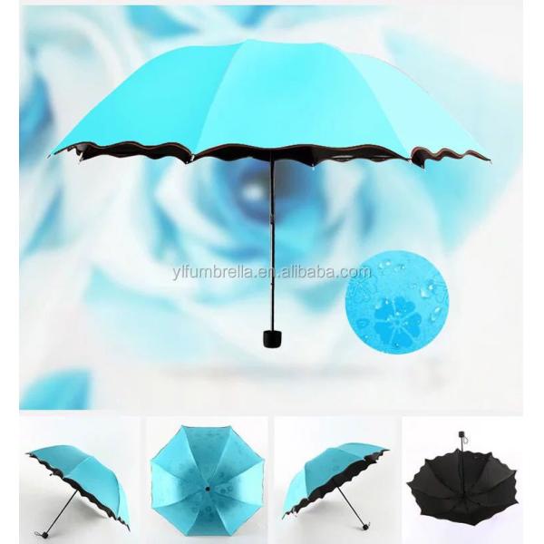 Customized Adults' Manual Open Folding Color Changing Umbrella Invention for Promotion