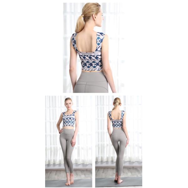бюстгальтер тренировки Flatlock верхней части танка йоги женщин 220g шить для дам