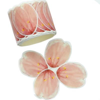 Caixa de presente que envolve etiquetas cor-de-rosa de Diy da flor de 35mm com fita